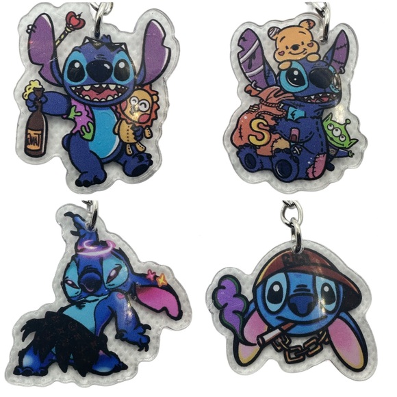 Crazy Blue Alien Keychains - Picture 3 of 7